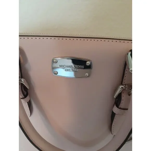 Michael Kors Ciara Pink Leather Large Satchel Purse Handbag Exc Condition - Picture 3 of 15